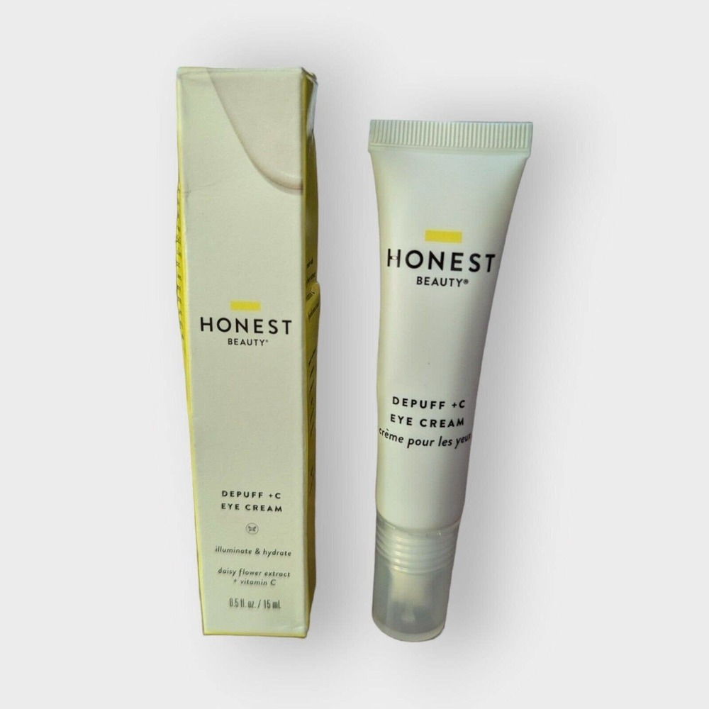 Honest Beauty DePuff Eye Gel + C 0.5 oz 15 ml NIB